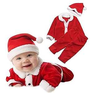FancyDressWale Santa Claus baby boys Christmas dress
