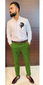 FANCYFABRICC Unstitched Polycotton Shirt & Trouser Fabric Polka Print
