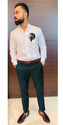 FANCYFABRICC Unstitched Polycotton Shirt & Trouser Fabric Polka Print