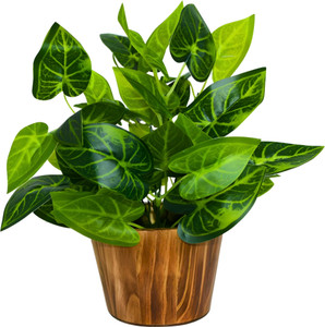 fancymart faux leaves in wooden pot appeal of your interior dcor bonsai artificial plant  with pot 13 cm green multicolor