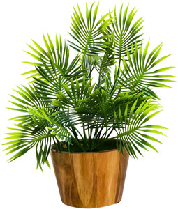 fancymart faux leaves in wooden pot appeal of your interior dcor bonsai artificial plant  with pot 13 cm green grey