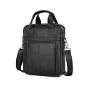 FANDARE Vintage Men's Shoulder Bag Small Briefcase Crazy Horse Leather Crossbody Pack