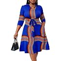 FANDEE Plus Size Midi Dress for Women Casual - Fit and Flare Summer Dresses