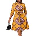 FANDEE Plus Size Midi Dress for Women Casual - Fit and Flare Summer Dresses
