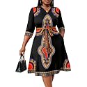 FANDEE Plus Size Midi Dress for Women Casual - Fit and Flare Summer Dresses
