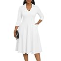 FANDEE Plus Size Midi Dress for Women Casual - Fit and Flare Summer Dresses