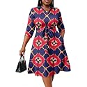 FANDEE Plus Size Midi Dress for Women Casual - Fit and Flare Summer Dresses