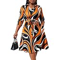 FANDEE Plus Size Midi Dress for Women Casual - Fit and Flare Summer Dresses