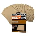 Fandeli 36027 220 Grit Multipurpose Sandpaper Sheets, 9" x 11", 25-Sheet