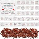 Fanfanwin 38 Sets Prayer Quilt Squares with Crosses, Classic, Brown