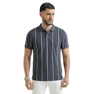 fanideaz Branded Mens Half Sleeve Cotton Striped