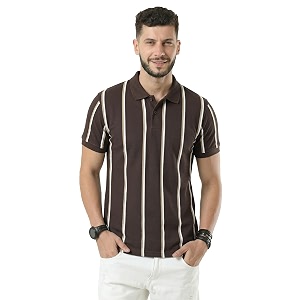 fanideaz Branded Mens Half Sleeve Cotton Striped