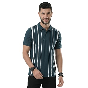 fanideaz Branded Mens Half Sleeve Cotton Striped