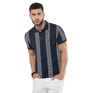 fanideaz Branded Mens Half Sleeve Cotton Striped