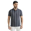 fanideaz Branded Mens Half Sleeve Cotton Striped