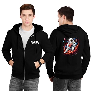 fanideaz Mens Cotton Graphic Printed Zipper Hoodie