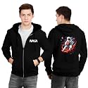 fanideaz Mens Cotton Graphic Printed Zipper Hoodie