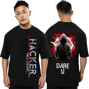 fanideaz Mens Oversized Printed Half Sleeve Branded