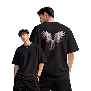 fanideaz Mens Oversized Printed Half Sleeve Branded