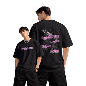 fanideaz Mens Oversized Printed Half Sleeve Branded