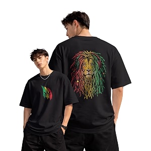 fanideaz Mens Oversized Printed Half Sleeve Branded