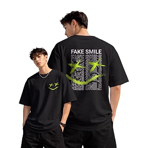 fanideaz Mens Oversized Printed Half Sleeve Branded