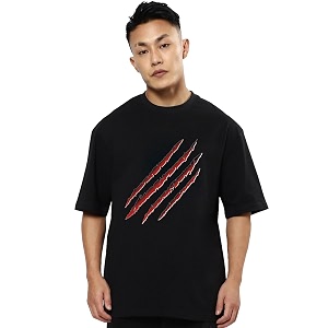 fanideaz Mens Oversized Printed Half Sleeve Branded