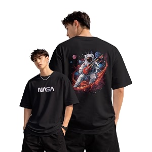 fanideaz Mens Oversized Printed Half Sleeve Branded