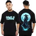 fanideaz Mens Oversized Printed Half Sleeve Branded