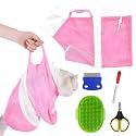 Cat Bathing Bag, Anti-Scratch &amp; Anti-Bite Adjustable Mesh Cat Shower Bag with Nail Clipper, Grooming Comb, Bath Brush &amp; Nail File, Breathable Cat Washing Bag for Bathing, Nail Trimming