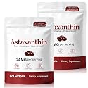 FANSHI 2PCS Astaxanthin 24mg Supplement, 120 Microalgae Liquid Softgels