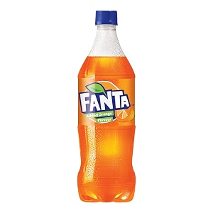 fanta orange flavored cold drink  soft drink with added orange flavour  delicious orangey flavor pet bottle 1 l vegetarian