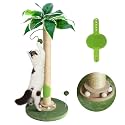 Fantasreen Cat Scratching Post 33'' Tall with Toy, Self Groomer for Indoor Cats