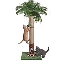 Fantasreen Cat Scratching Post 35'' Tall with Toy Mouse for Indoor Cats, Green