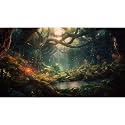 Fantasy Forest Aquarium Background Forest Glowing Trees Luminescent Flowers Reptile Habitat Backdrop Amazing Trees Stream Terrarium Backdrop Tropical Forest Fish Tank Background Vinyl 72x16in