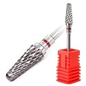 FANTEXY 3/32" Nail Drill Bit Professional Carbide Tungsten Drills Bit,Acrylic Nail Bits,Gel Polish Remover Drills Bits,Nails Drill Tips,Suitable for Manicure Pedicure Cuticle Gel Polishing,Fine-F