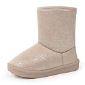 FANTURE Toddler Winter Snow Boots with Zipper,Suede Upper