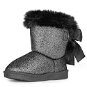 FANTURE Toddler Winter Snow Boots with Zipper,Suede Upper