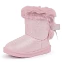 FANTURE Toddler Winter Snow Boots with Zipper,Suede Upper
