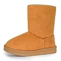 FANTURE Toddler Winter Snow Boots with Zipper,Suede Upper