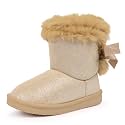 FANTURE Toddler Winter Snow Boots with Zipper,Suede Upper