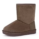 FANTURE Toddler Winter Snow Boots with Zipper,Suede Upper