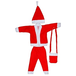 fany santa claus dress for kids 1 years to 10 years kids red and white color