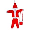 FANY Santa Claus Dress for Kids| 1 years to 10 years kids| Red and White Color