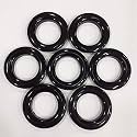 FAPBADRI Curtain Eyelet Rings with Back Lock (Male &amp; Female), Suitable for a 1 inch Pipe, Colour Black, 100 Pieces