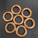 FAPBADRI Curtain Eyelet Rings with Back Lock (Male &amp; Female), Suitable for a 1 inch Pipe, Colour Copper, 50 Pieces