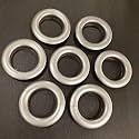 FAPBADRI Curtain Eyelet Rings with Back Lock (Male &amp; Female), Suitable for a 1 inch Pipe, Colour Grey, 50 Pieces