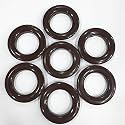 FAPBADRI Curtain Eyelet Rings with Back Lock (Male &amp; Female), Suitable for a 1 inch Pipe, Colour Brown, 50 Pieces