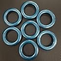 FAPBADRI Curtain Eyelet Rings with Back Lock (Male &amp; Female), Suitable for a 1 inch Pipe, Colour Blue, 50 Pieces