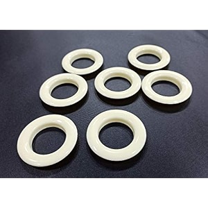fapbadri curtain eyelet rings with flexi lock suitable for any 1 inch curtain rod - ivory colour - 20 pieces